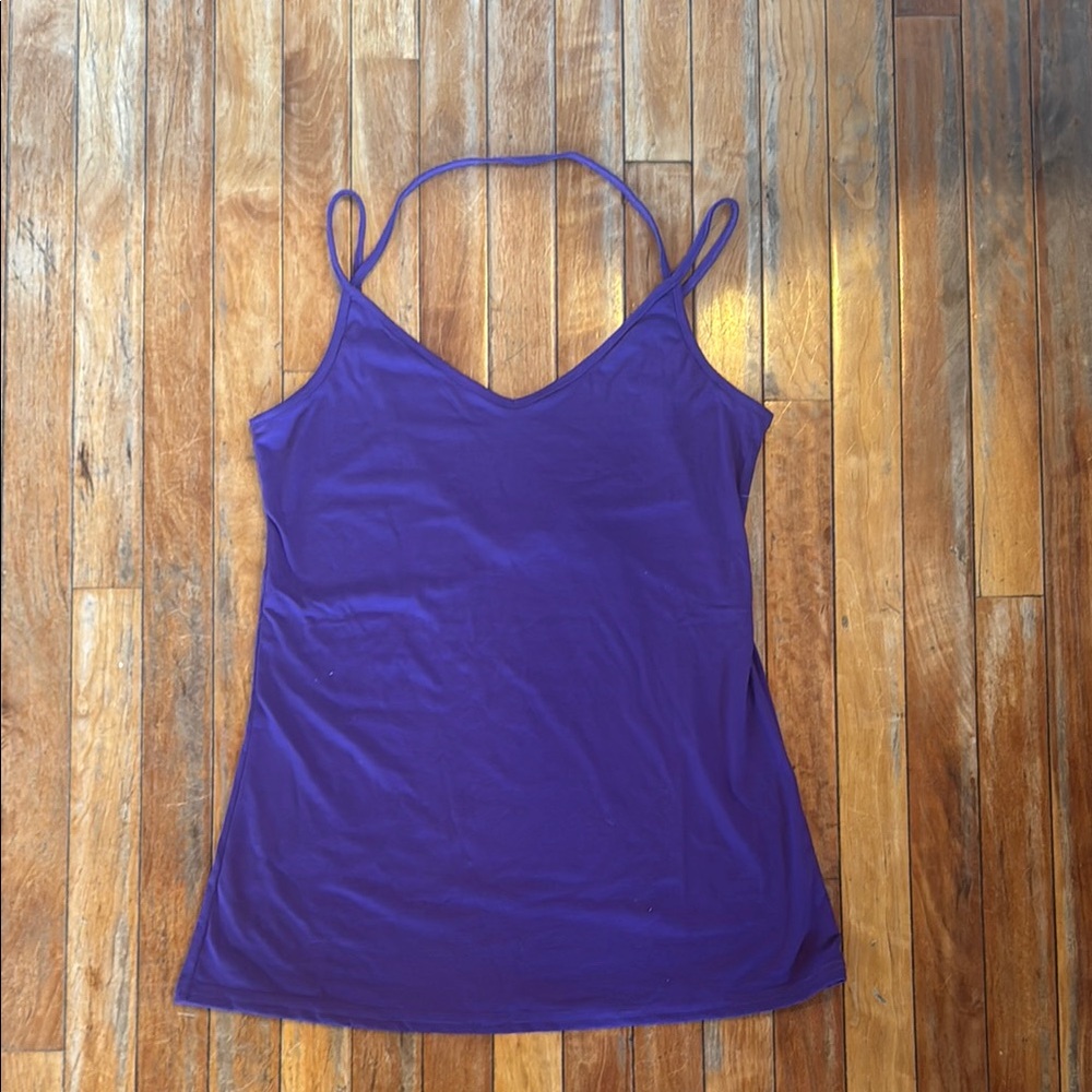 Purple Halter Spaghetti Strap Top